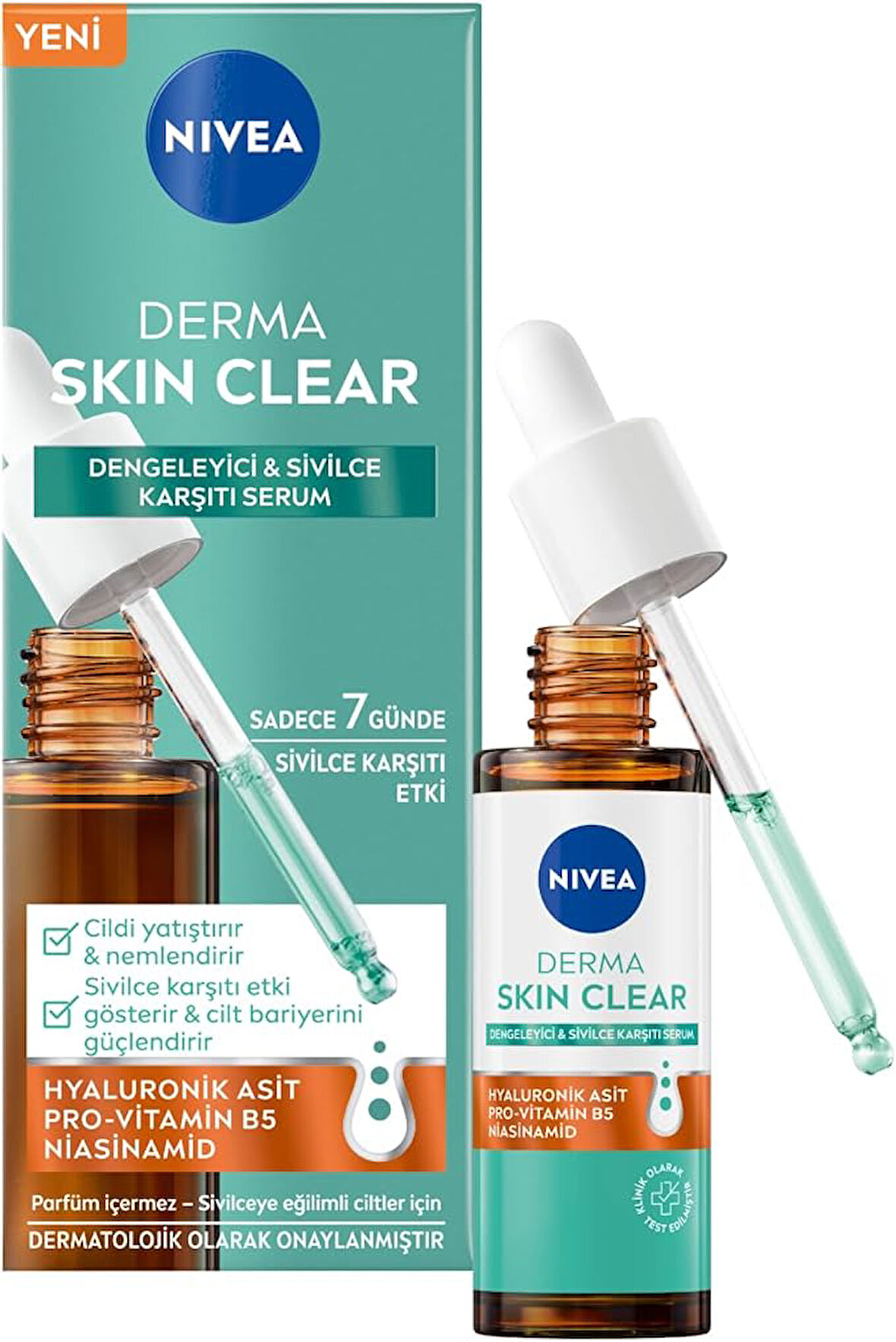 NIVEA Derma Skin Clear Dengeleyici & Sivilce Karşıtı Serum X 3 ADET