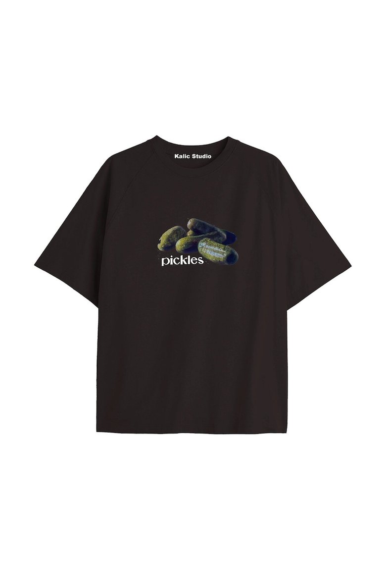 Y2k vintage Pickles Baskılı Sİyah T-shirt KOD 242
