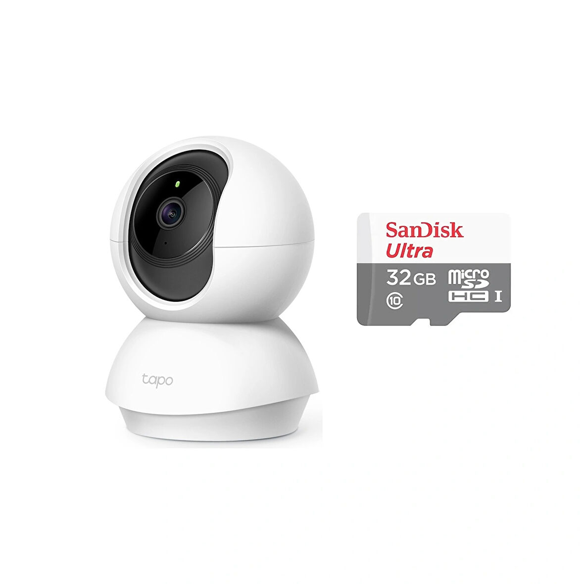 Tp-Link Tapo C200 1080p Güvenlik Kamerası + SanDisk 32GB MicroSD Hafıza Kartı