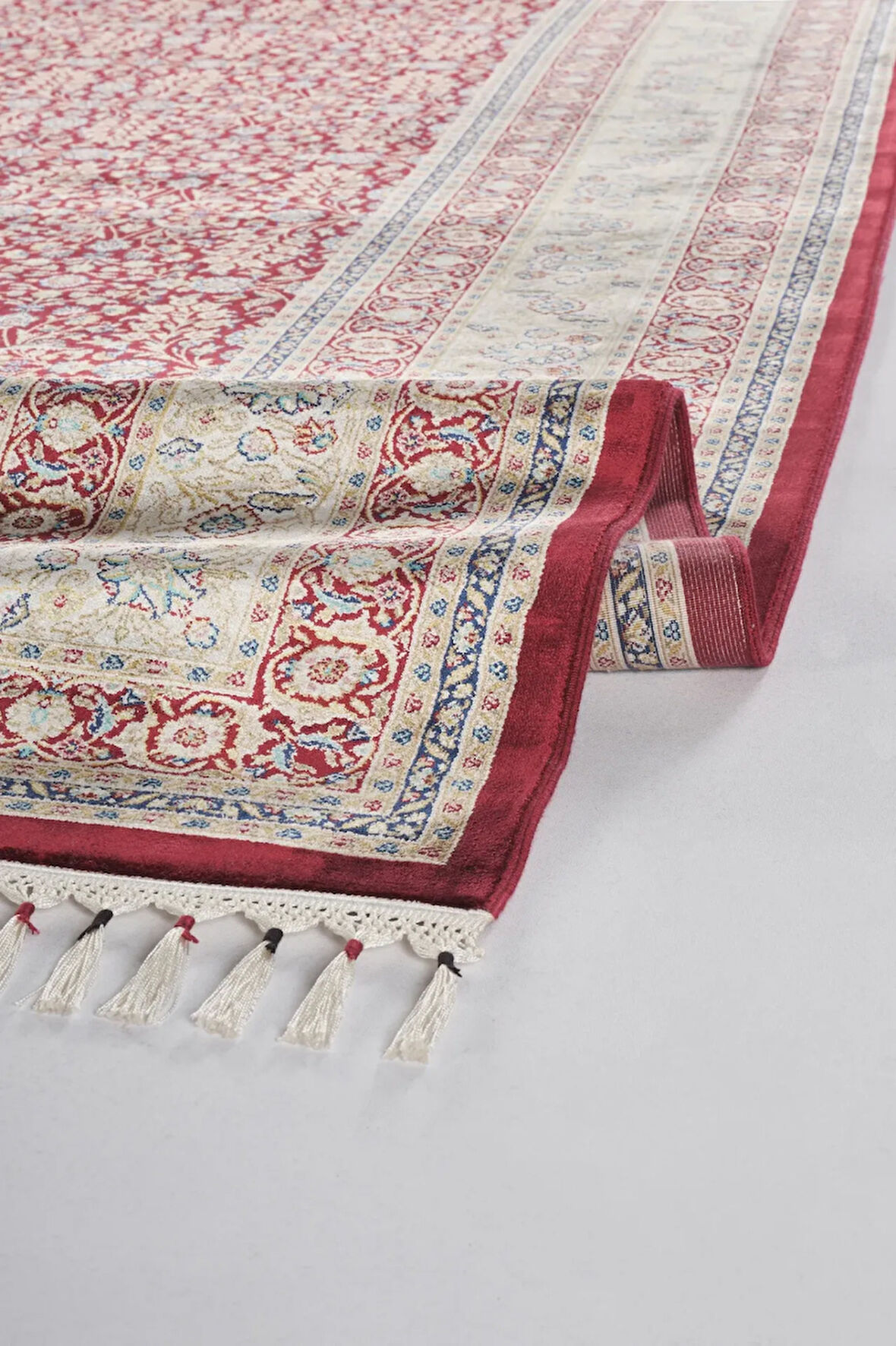 Apex Halı Bruj Bambu Viscon Halı 8771BU Bordo