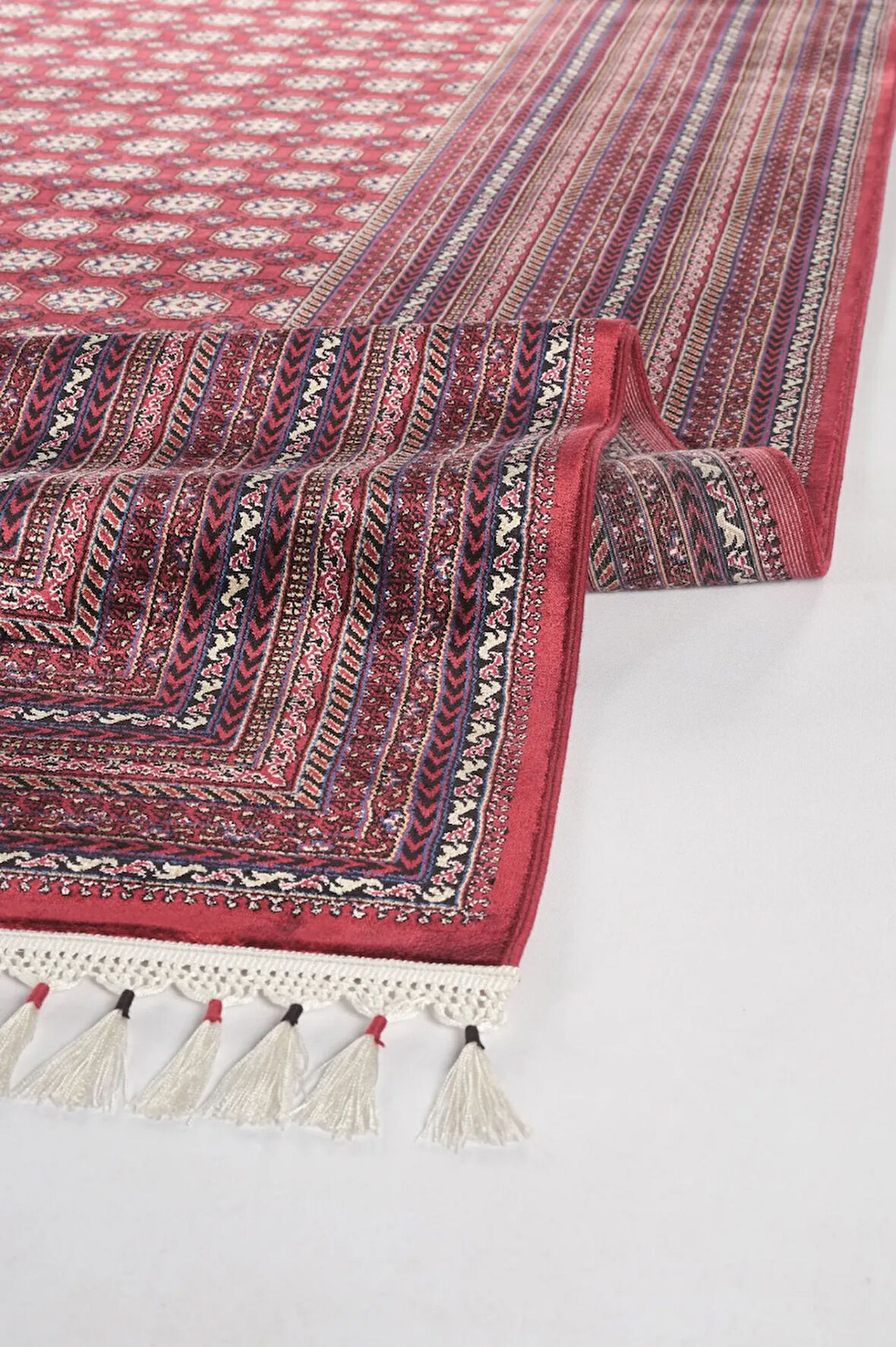 Apex Halı Bruj Bambu Viscon Halı 8751BU Bordo