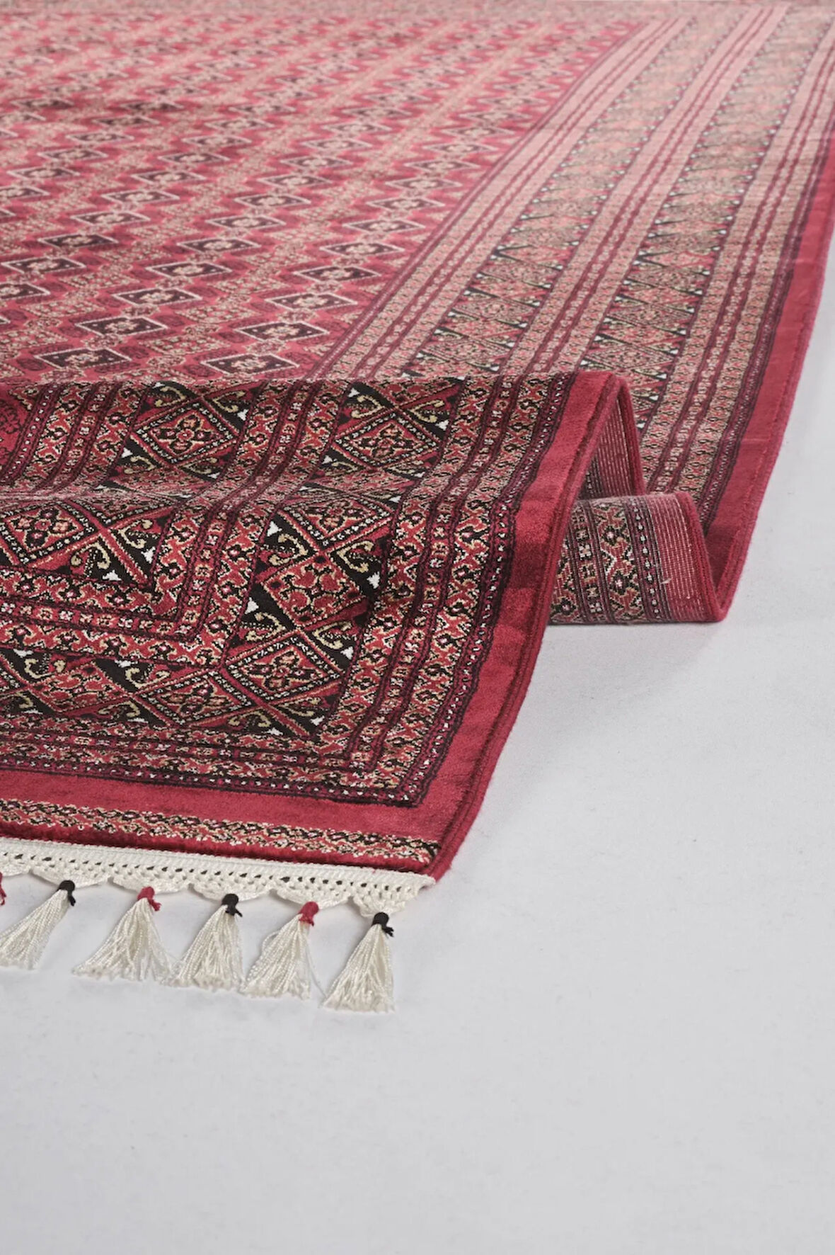 Apex Halı Bruj Bambu Viscon Halı 8751BU Bordo