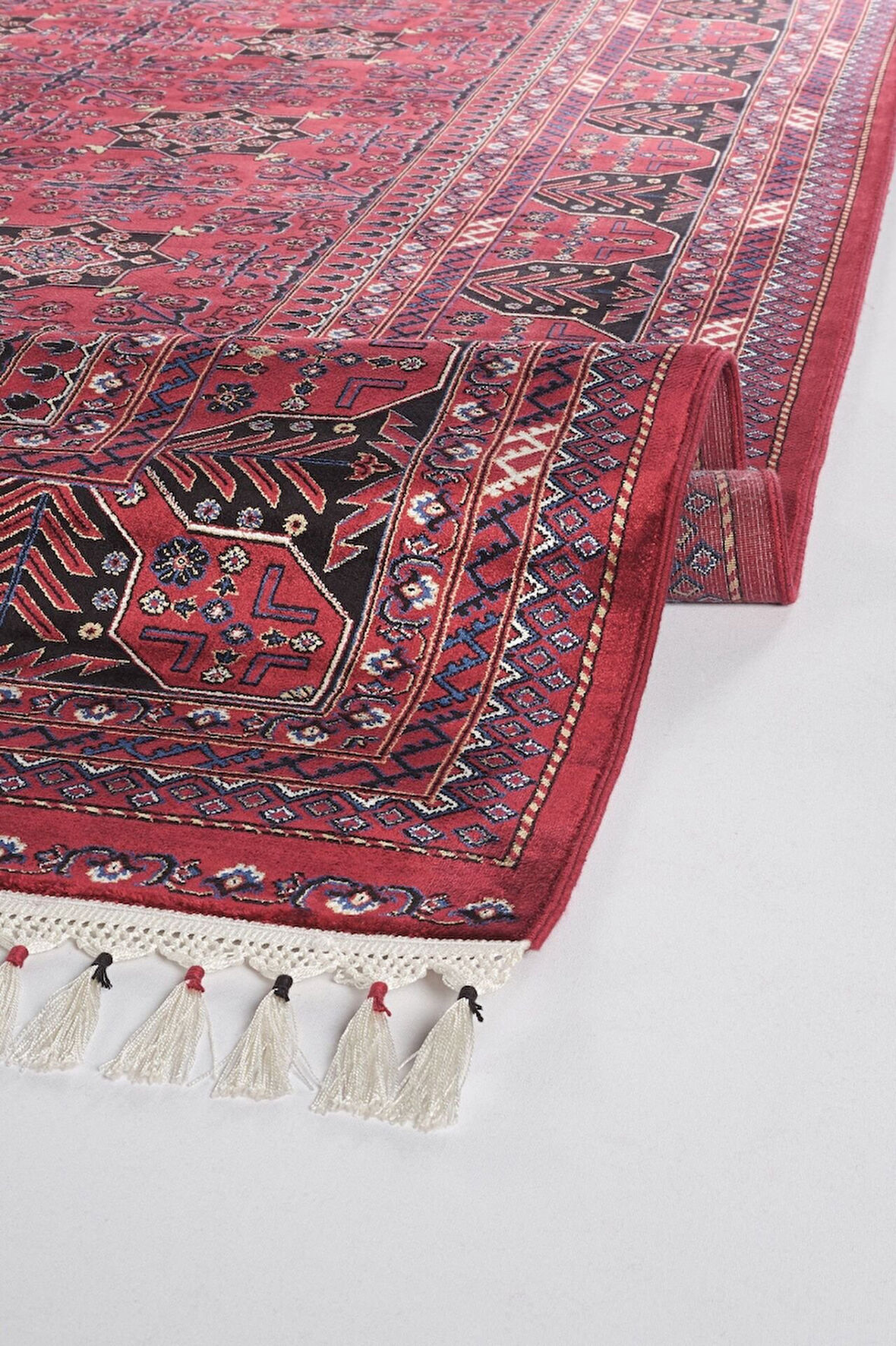 Apex Halı Bruj Bambu Viscon Halı 8731BU Bordo