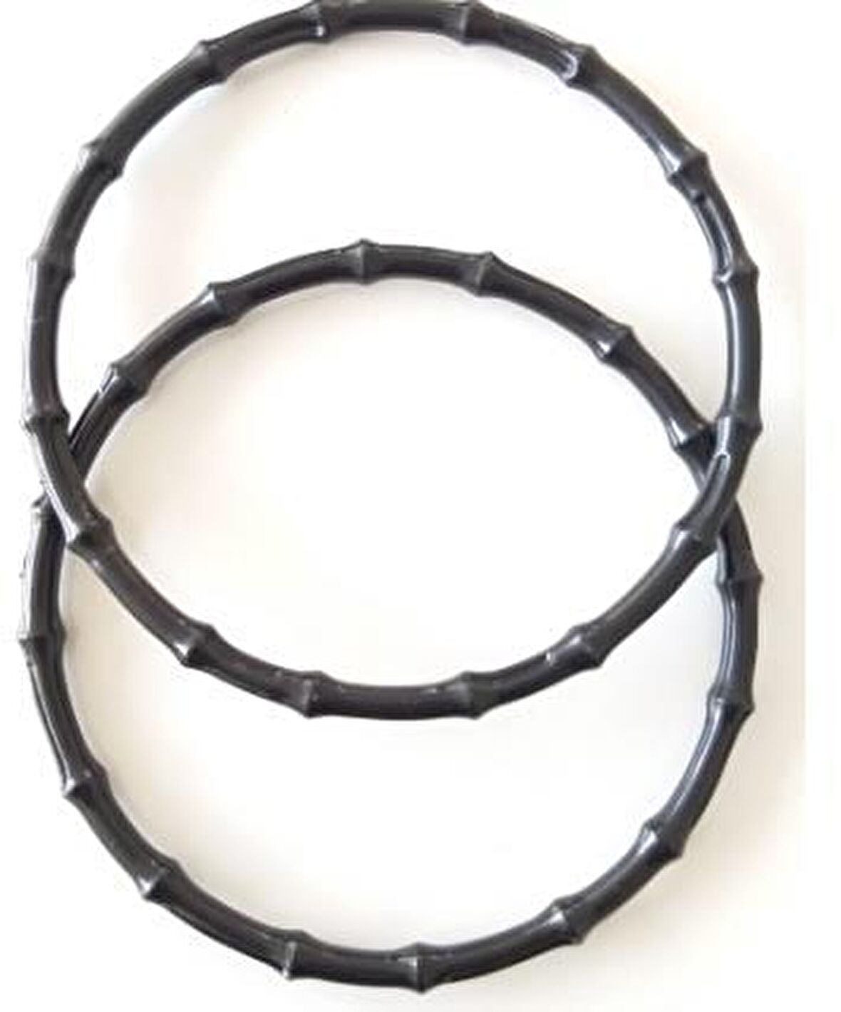 Bambu görünümlü plastik çanta sapı siyah renk A2