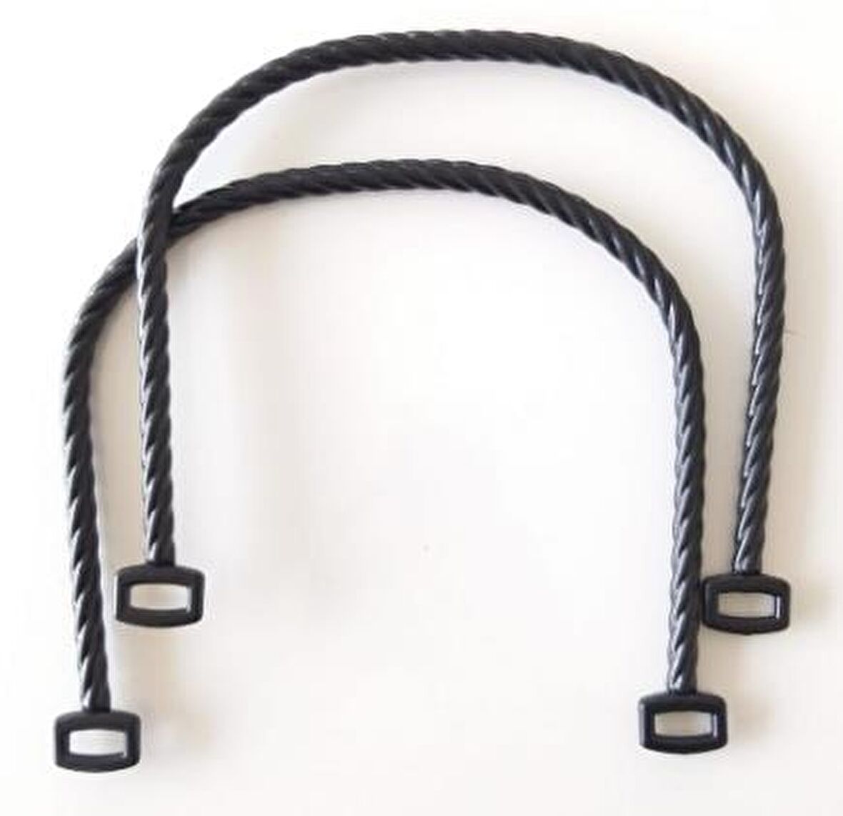 Bambu görünümlü plastik çanta sapı siyah renk A27