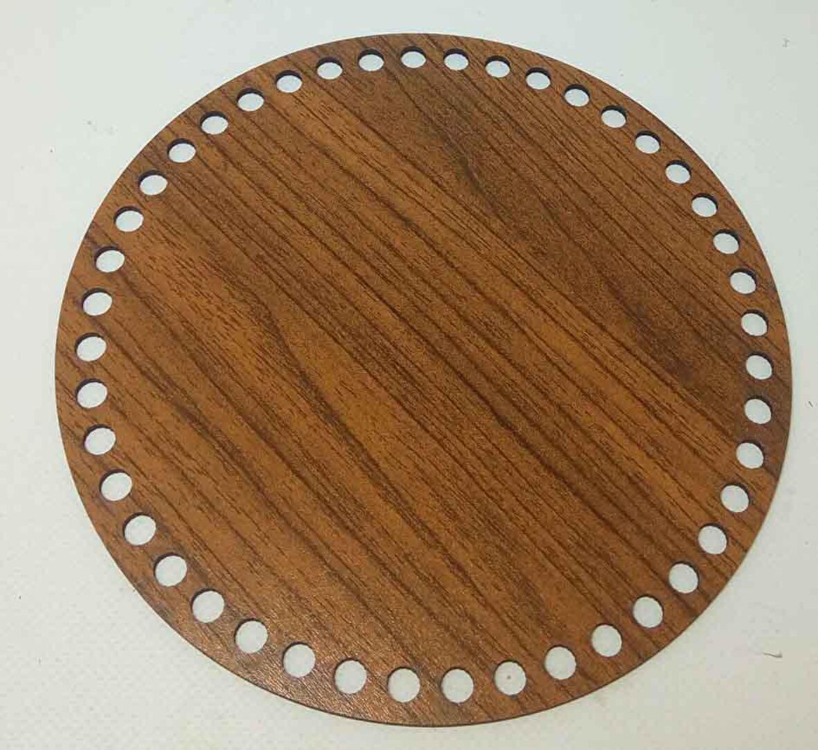 Ahşap 25 cm çapında plaka