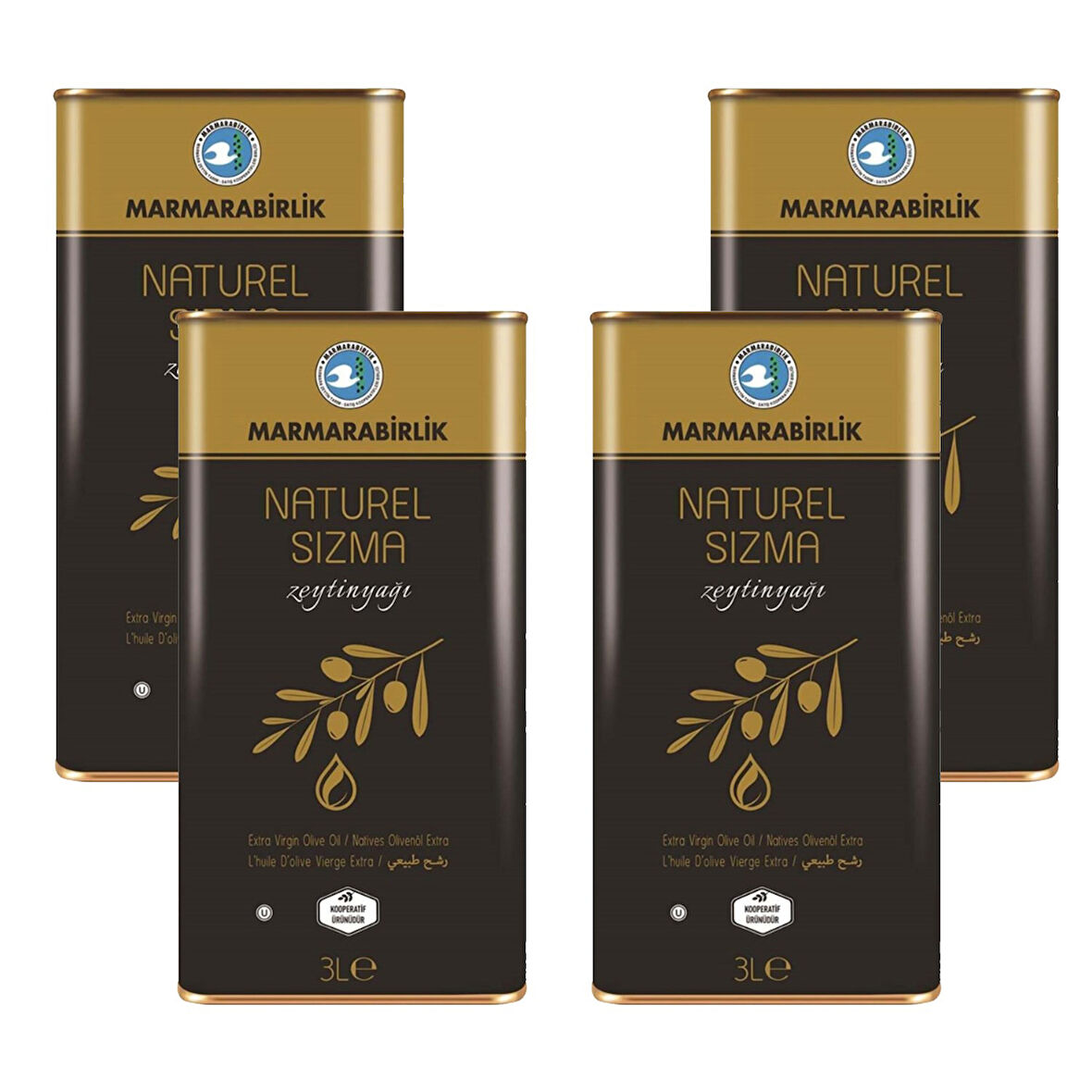 Marmarabirlik Naturel Sızma Zeytinyağı 3 Lt x 4 Adet