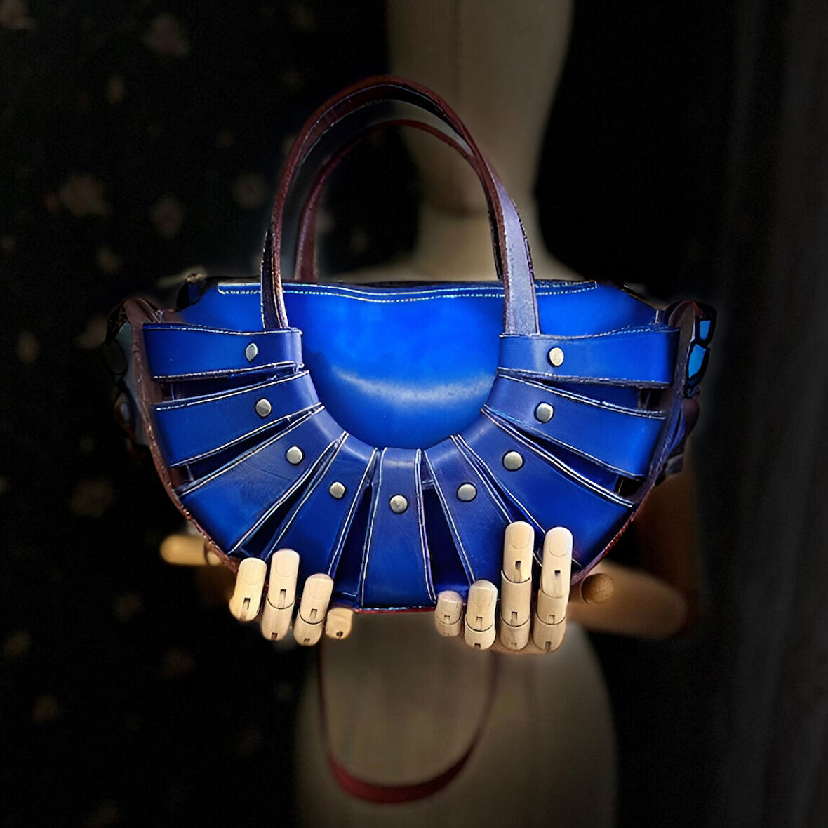 CARIDEA El Yapımı Hakiki Deri Kadın Çanta, Clutch, El Omuz Çantası v109