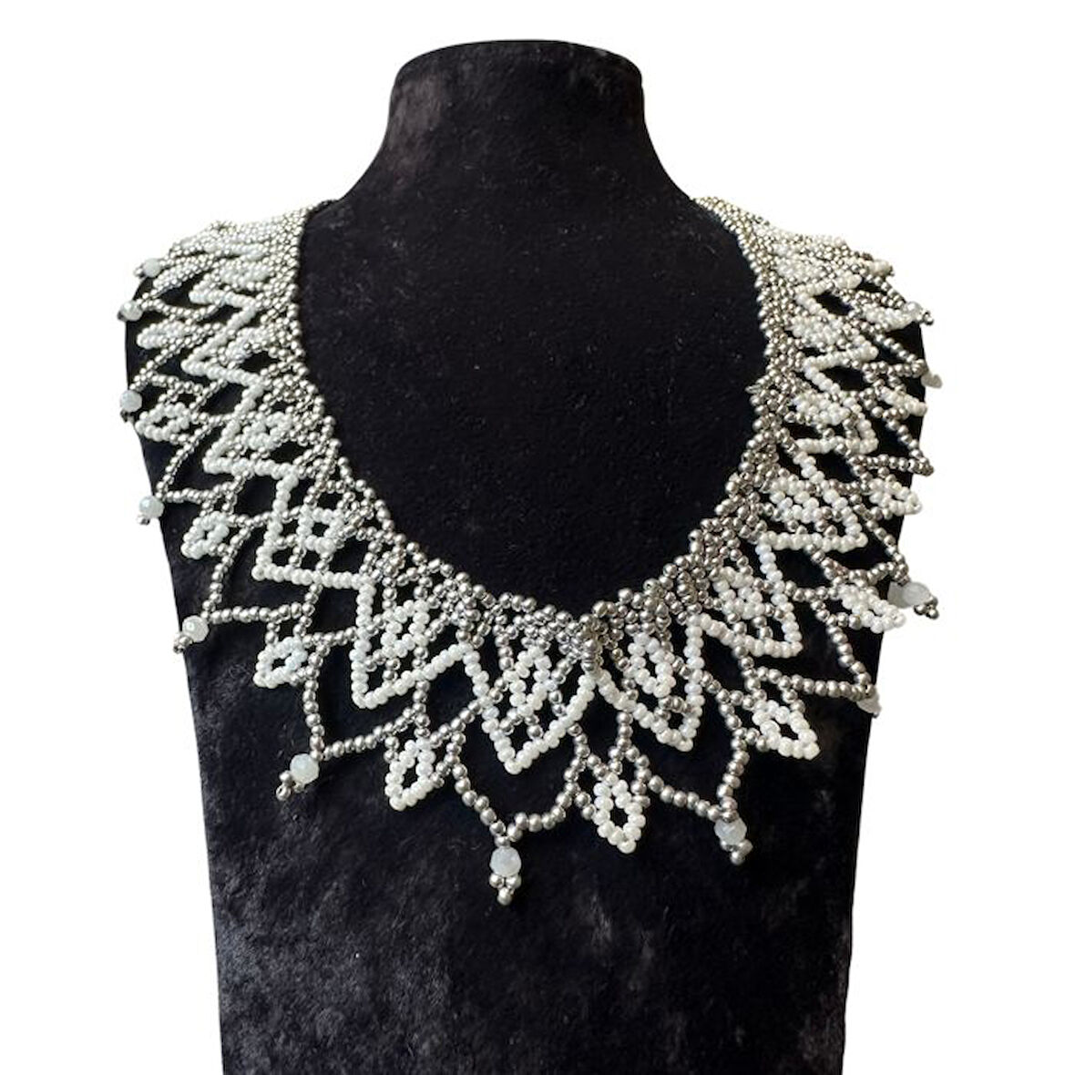 Uretti - Özlem 9422 5099 El Yapımı Şık Kum Boncuk Yaka Kolye