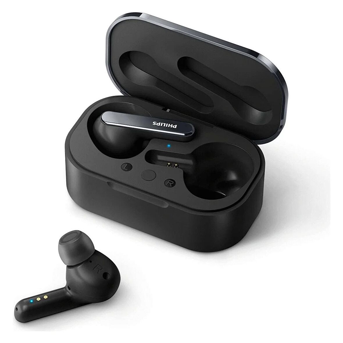 TEŞHİR Philips TAT5506BK Gerçek Kablosuz Kulaklık Anc Pro Ipx5 8+24SA Bt 5.2 Qi Uyumlu Kılıf Mono Mod Siyah