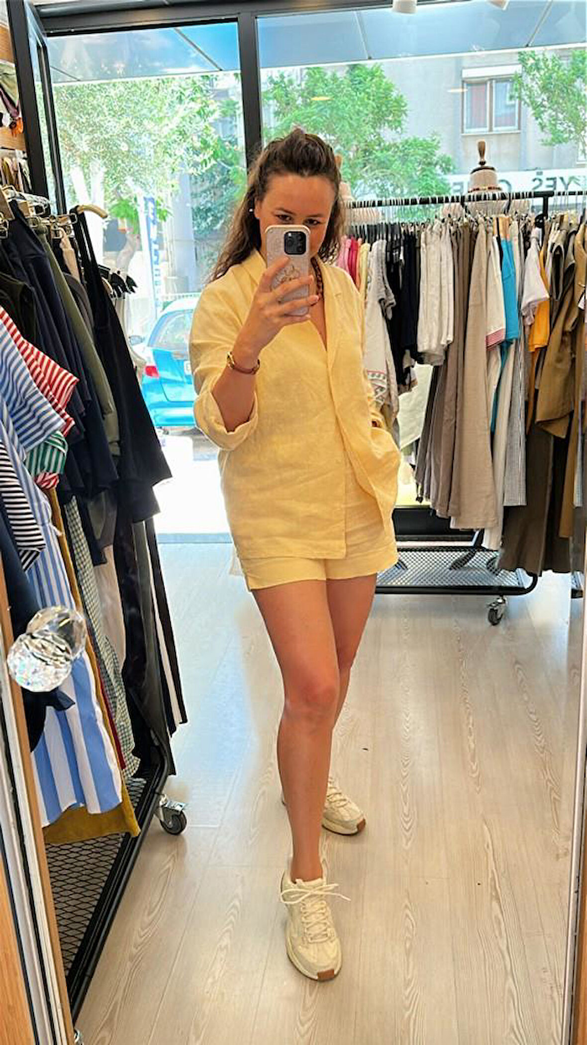 KETEN GÖMLEK ŞORT TAKIMI