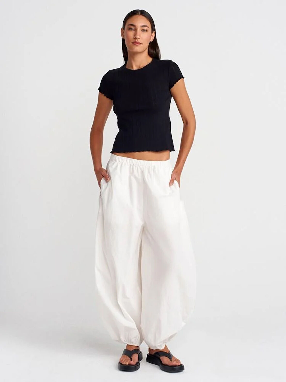 BELİ LASTİKLİ BALON PANTOLON