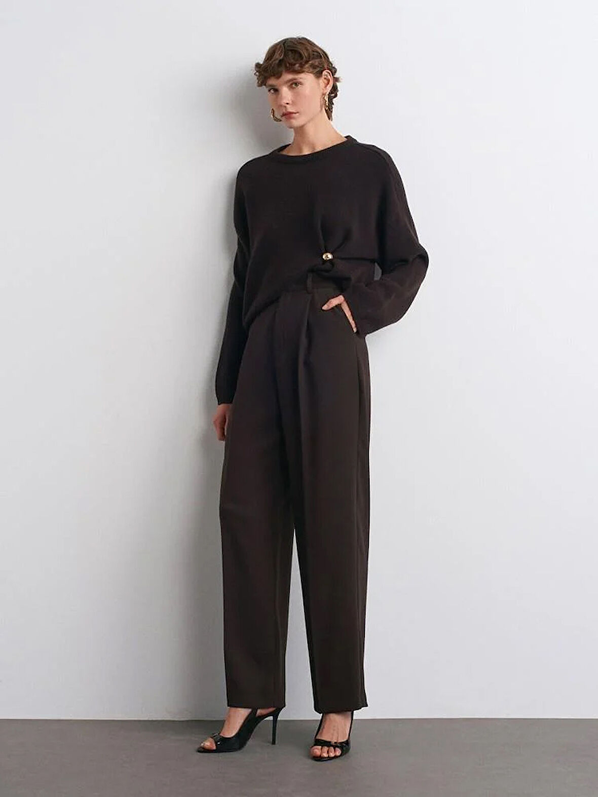 PİLELİ KREP PALAZZO PANTOLON