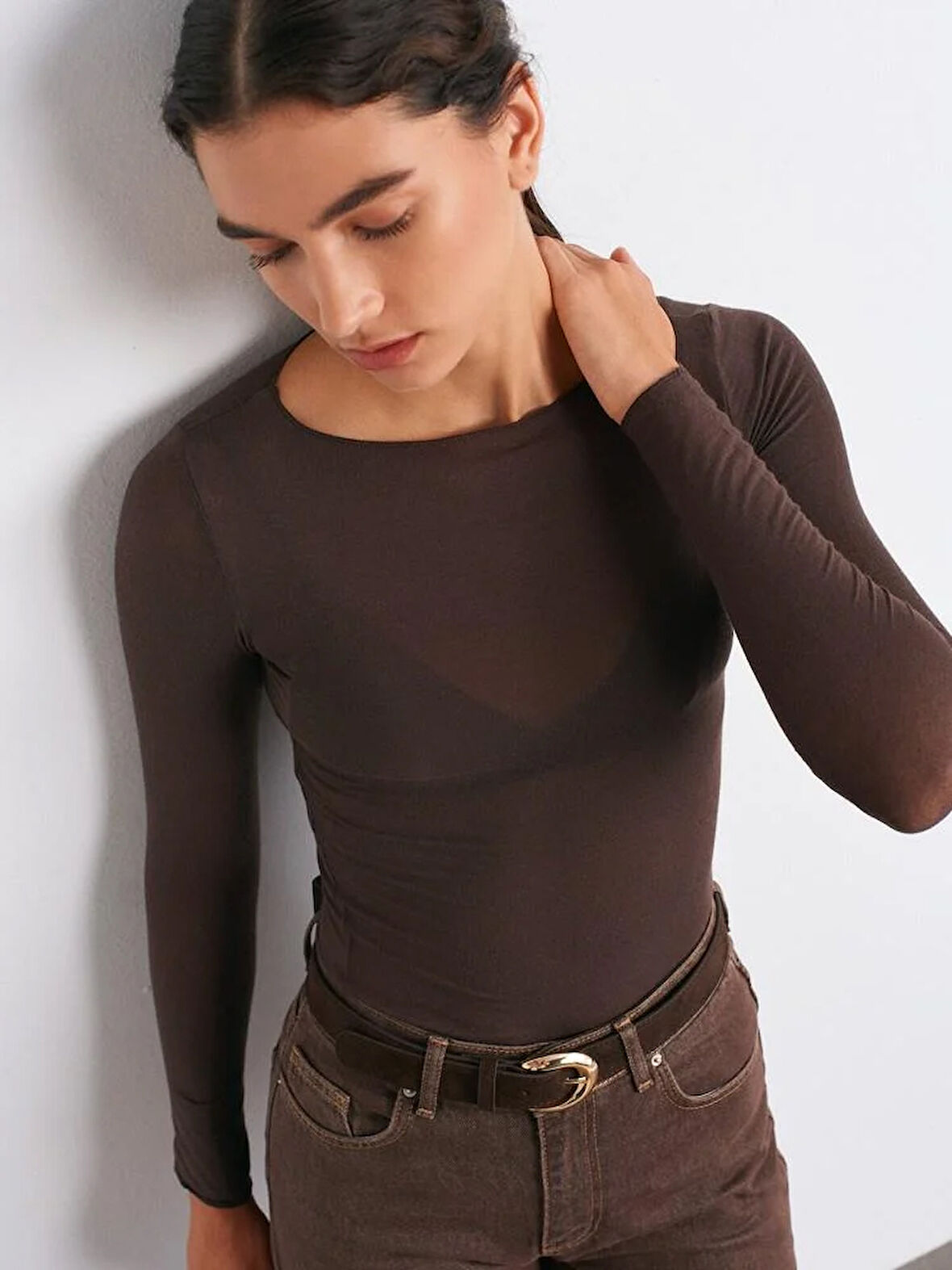 KAYIK YAKA KAŞMİR BLUZ