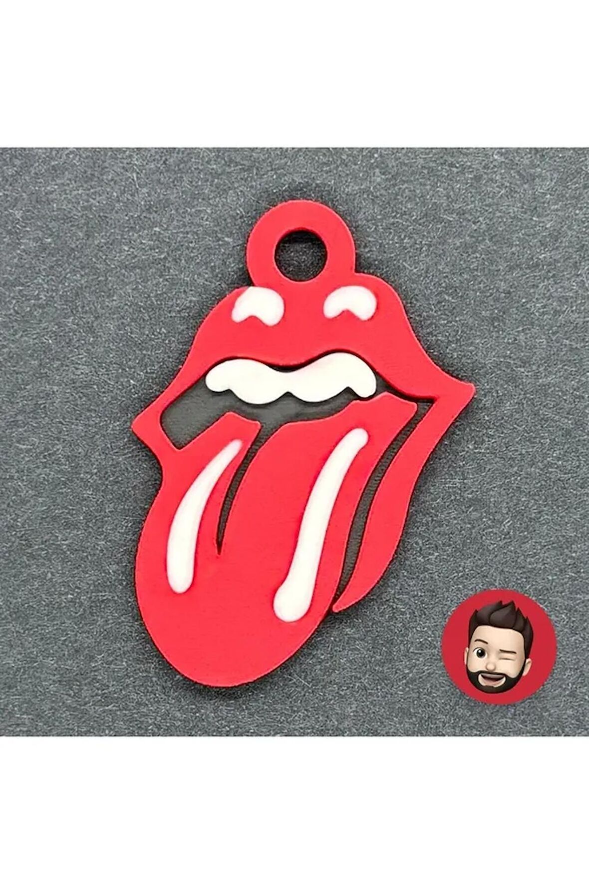 Bands The Rolling Stones Logo Renkli Anahtarlık