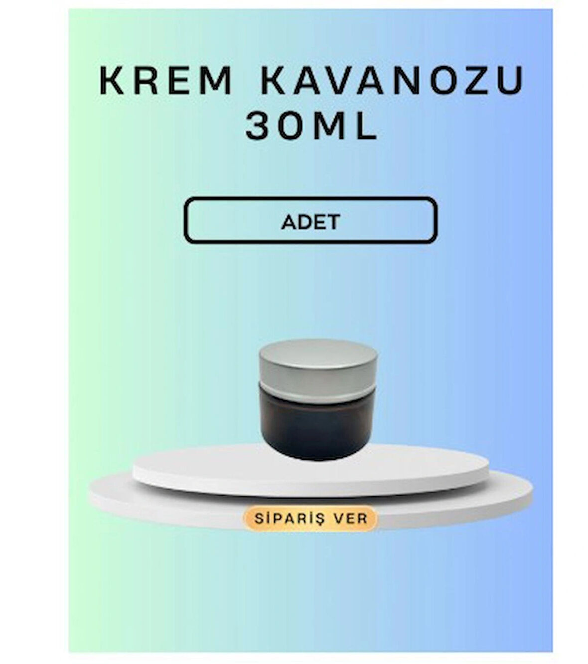 3 Adet Cam Amber Krem Kavanozu 30 Cc