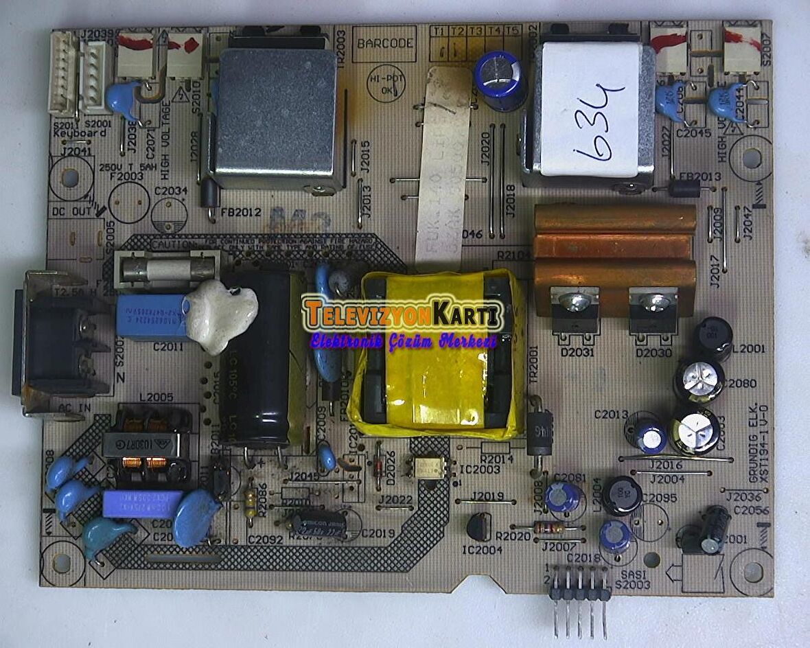 XST194-1 V-0 , BEKO , ARCELIK, POWER BOARD, BESLEME KARTI