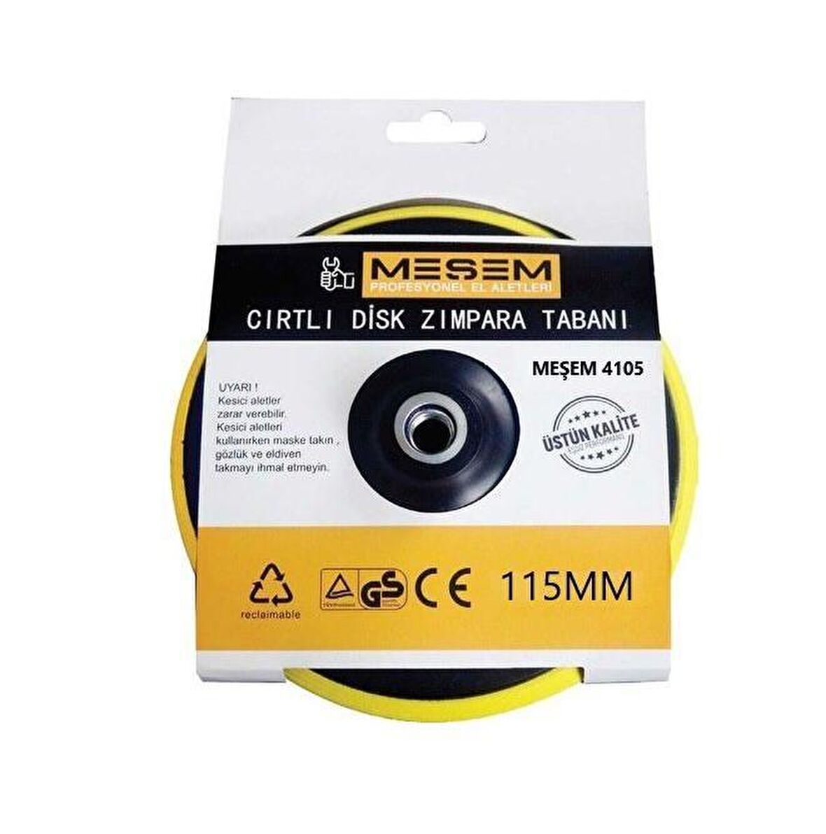 Meşem 4105 Cırtlı Disk Zımpara Tabanı 115 Mm