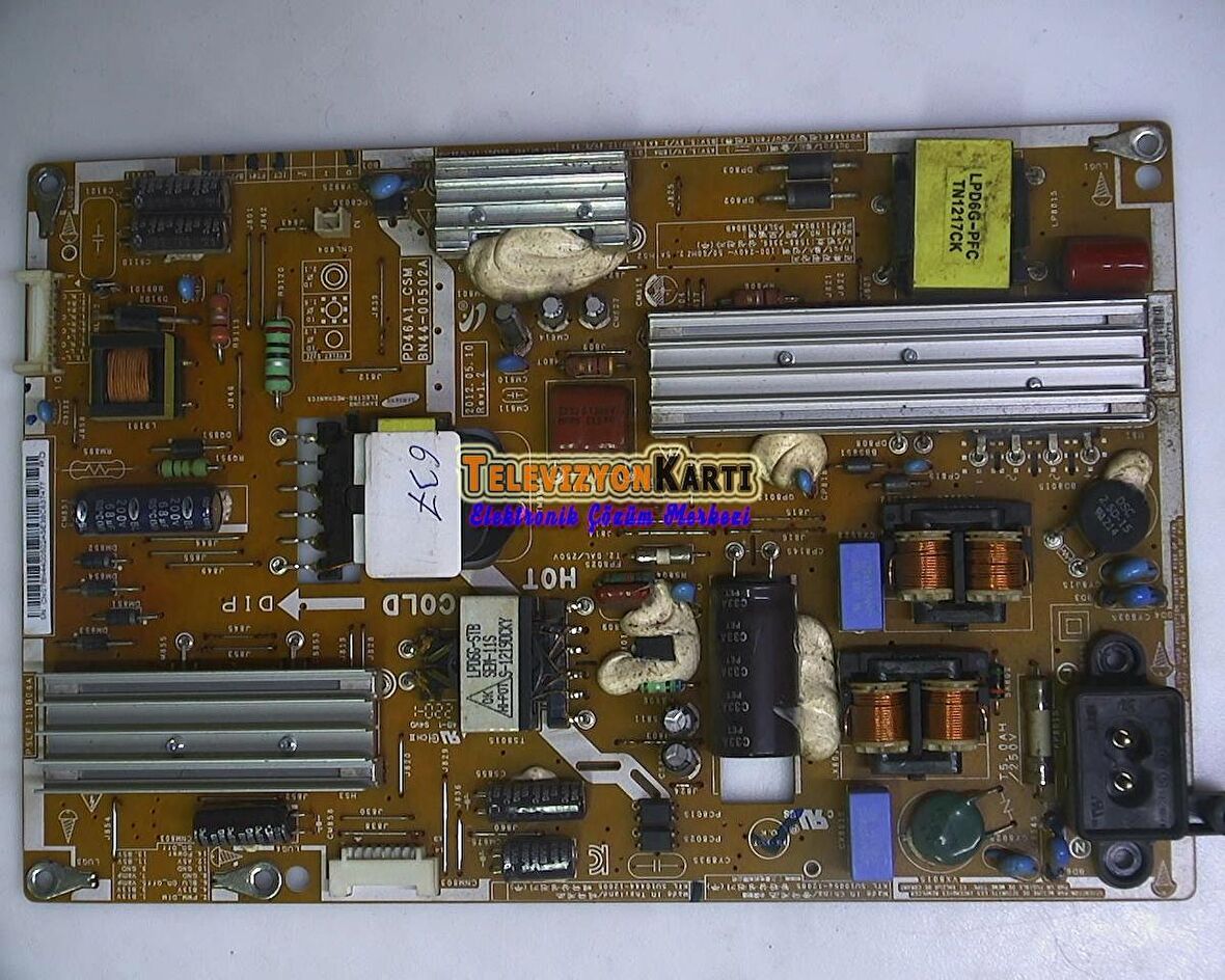 BN44-00502A, PD46A1_CSM, PSLF111B04A, REV1.2, SAMSUNG UE46ES5500W, UE40ES5500, Power Board, Besleme, T460HVN02.0, AU Optronics