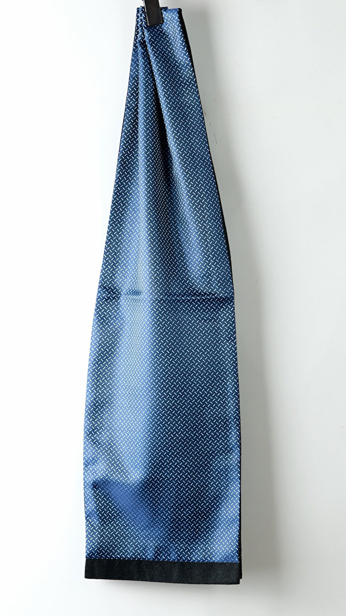 Erkek Lacivert Beyaz Çizgi Fosfor Saten İnce Kaşmir Dokulu Yumuşak Kışlık Yeni Nesil Fular Atkı