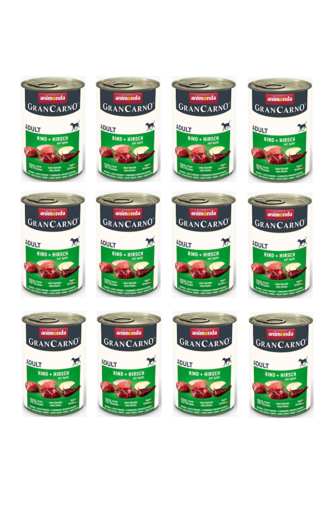 Animonda Gran Carno Sığır ve Geyikli Köpek Konserve 400 Gr. X 12 Adet