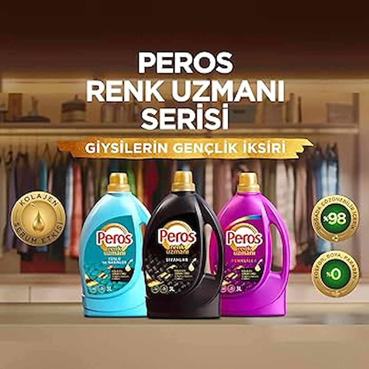 Peros Renk Uzmanı Siyahlılar Sıvı Bakım Deterajını 3000 ml