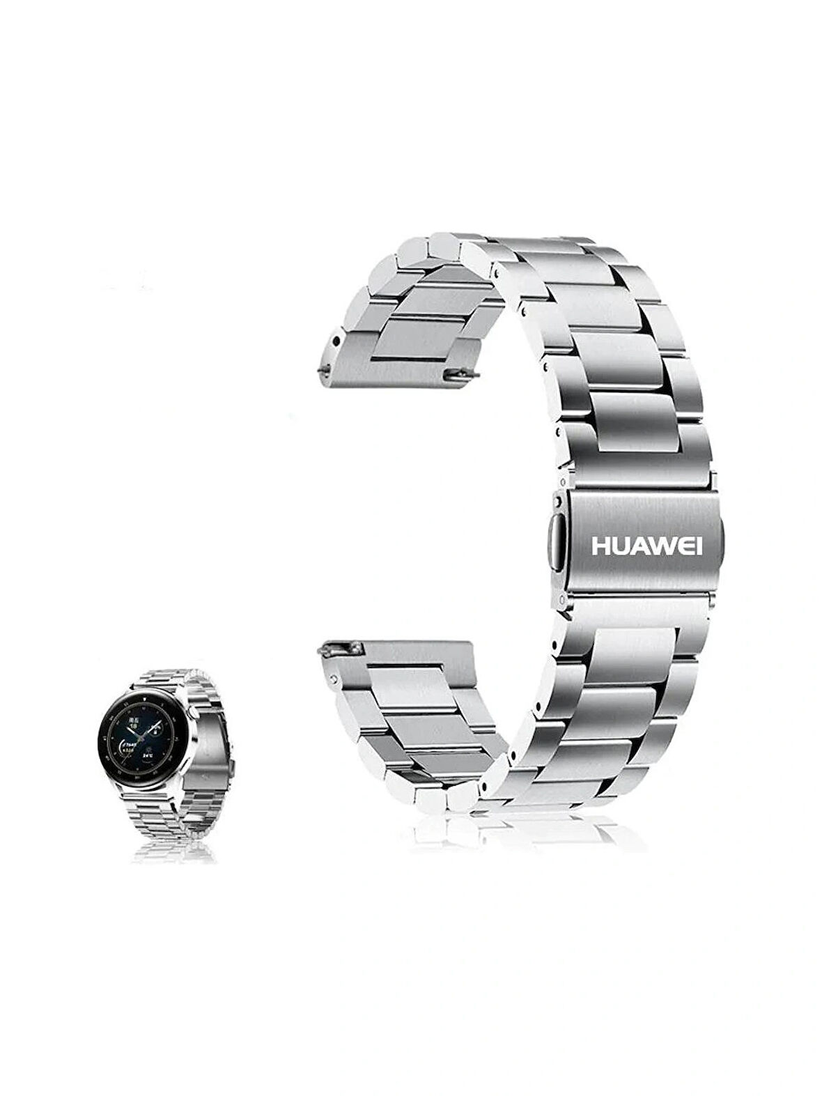 Huawei Watch Gt3/Gt4/Gt5 ve Pro Serileri Uyumlu Klasik Paslanmaz Çelik Kordon 46MM