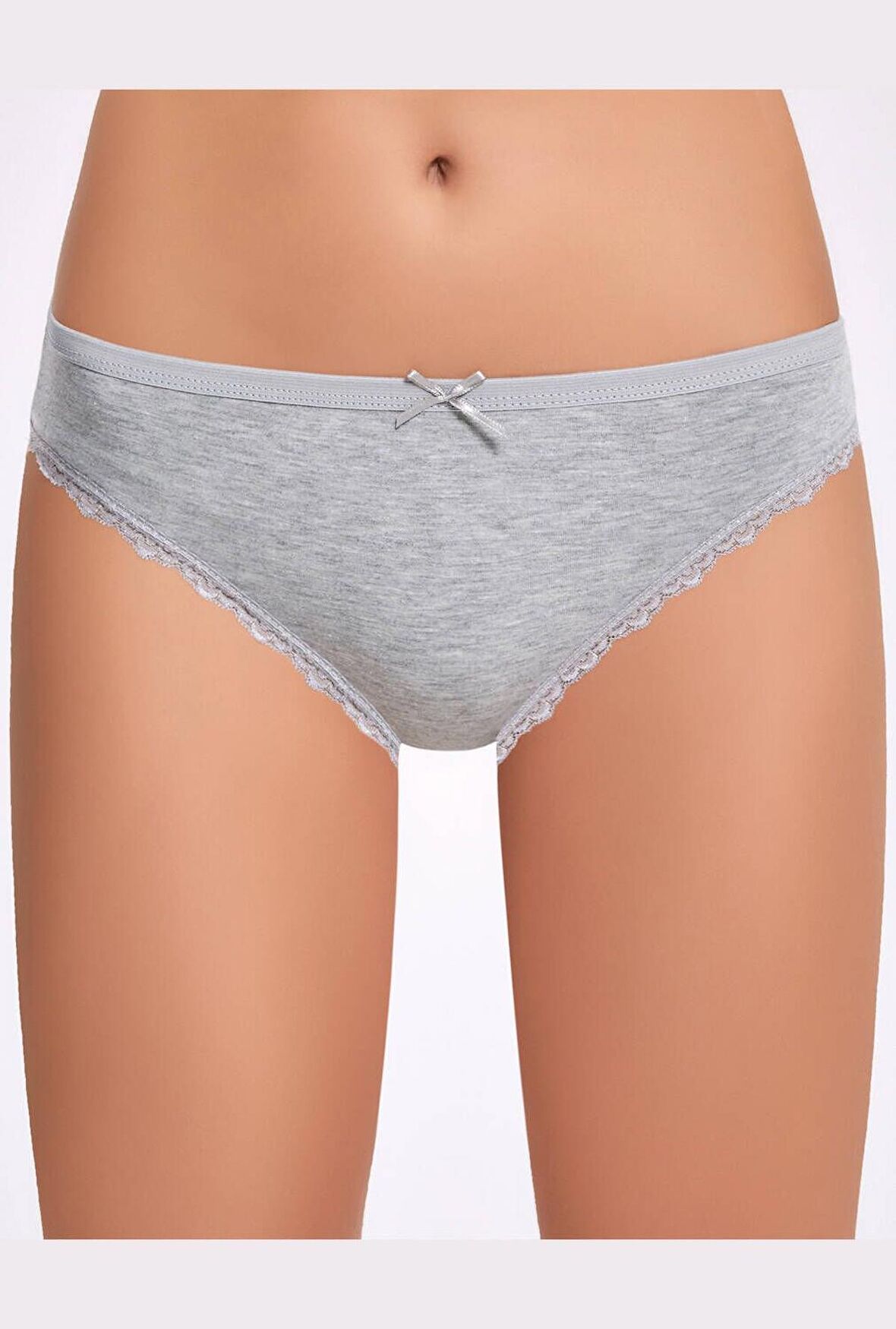Ilke 278 Melanjlı Dantelli Kadın Bikini Külot  3  Adet