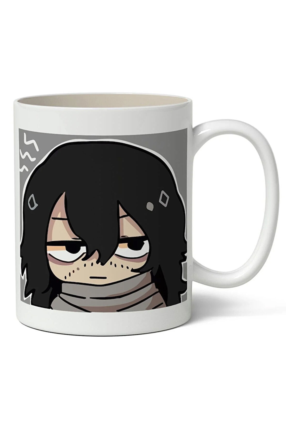 My Hero Academia Aizawa Avatar Anime Baskılı Beyaz Porselen Kupa Bardak
