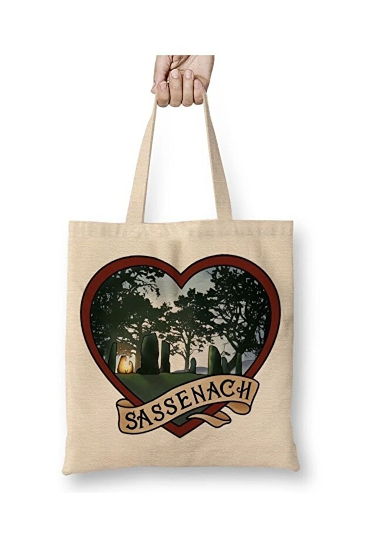 Outlander Sassenach Bez Çanta Uzun Saplı Alışveriş Çantası Plaj Çantası