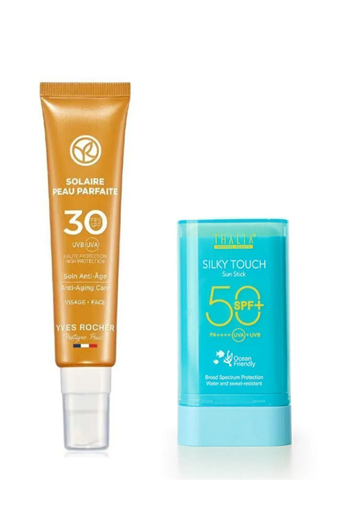 Yüz Güneş Kremi - SPF 30 - Yaşlanma Karşıtı & Stick Güneş Kremi 50 SPF Set