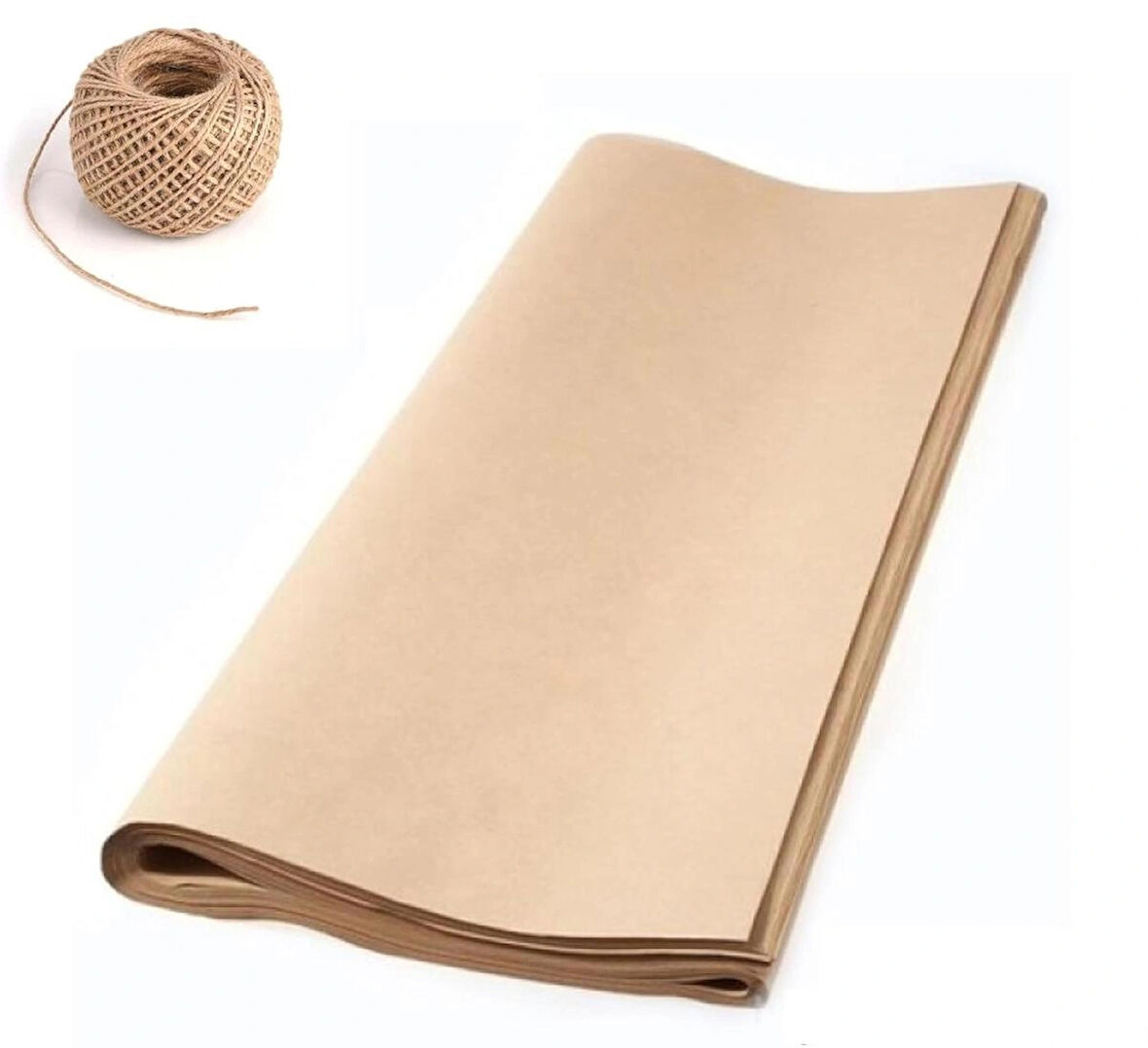 100cm x 140 cm Kraft Kağıt Çeyiz Paketleme Kağıdı Ambalaj Kağıdı Paketleme Kağıdı Hediye Paketleme Kağıdı 15 Adet ve 100 Metre Jüt İp