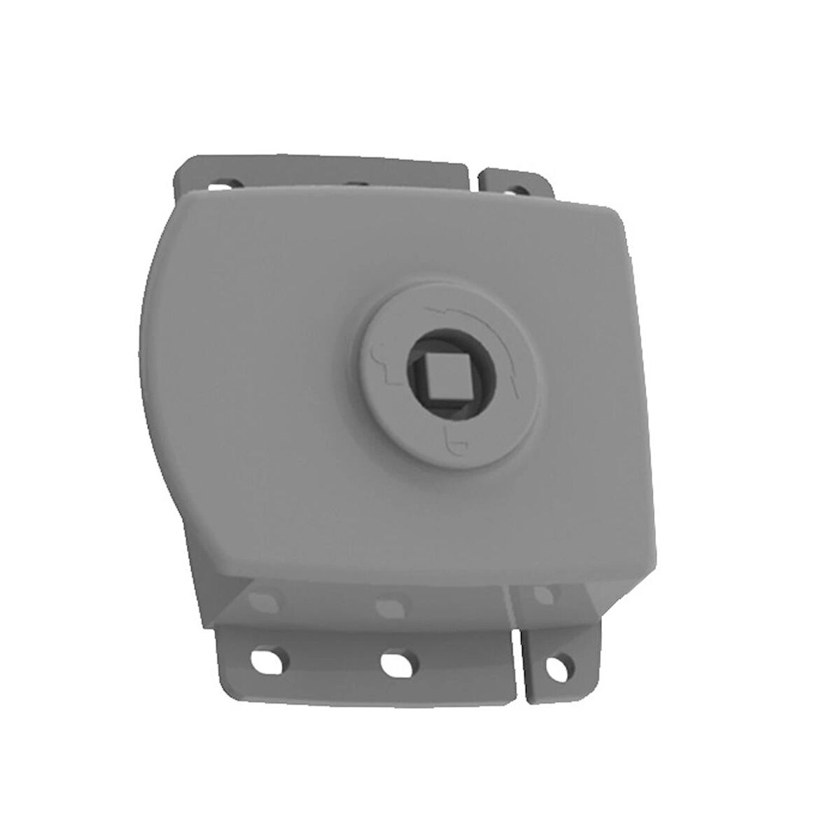 ATLASTEK METAL MİNİ YÜZEY MONTAJ HAVA SANTRAL KABİN AĞIR PANEL KİLİT - PLASTİK GÖVDE (+ Alu. Kare 8. Anahtar)