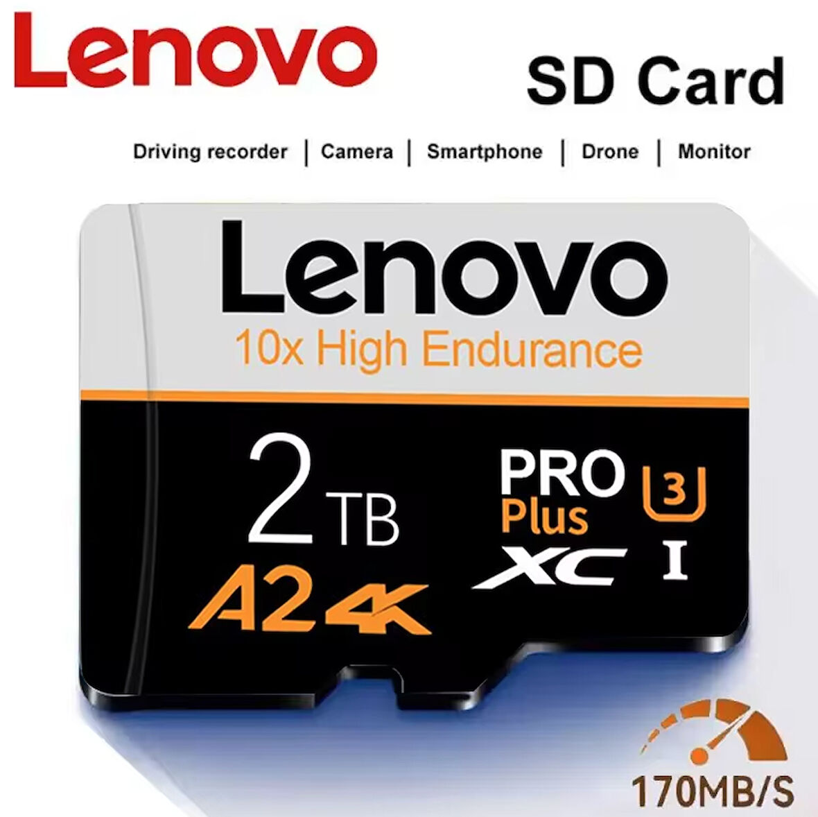 Lenovo 2TB SD Hafıza Kartı  Ultra Hızlı Transfer Micro TF Cartao De Memoria Telefon PC İçin