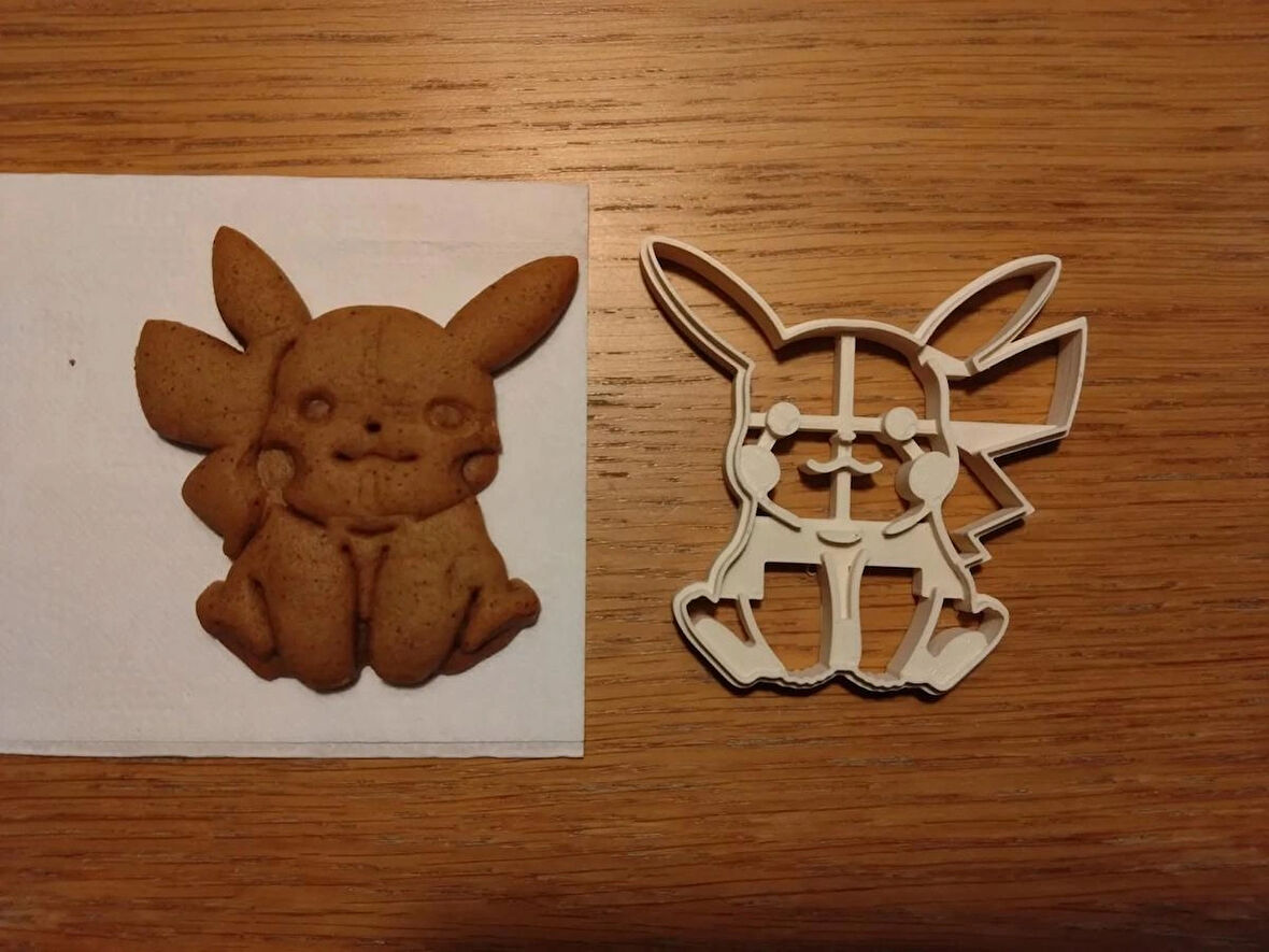 Pikachu Kurabiye Kalıbı 3’lü Set – Pokémon Temalı Eğlenceli Hamur Kalıbı