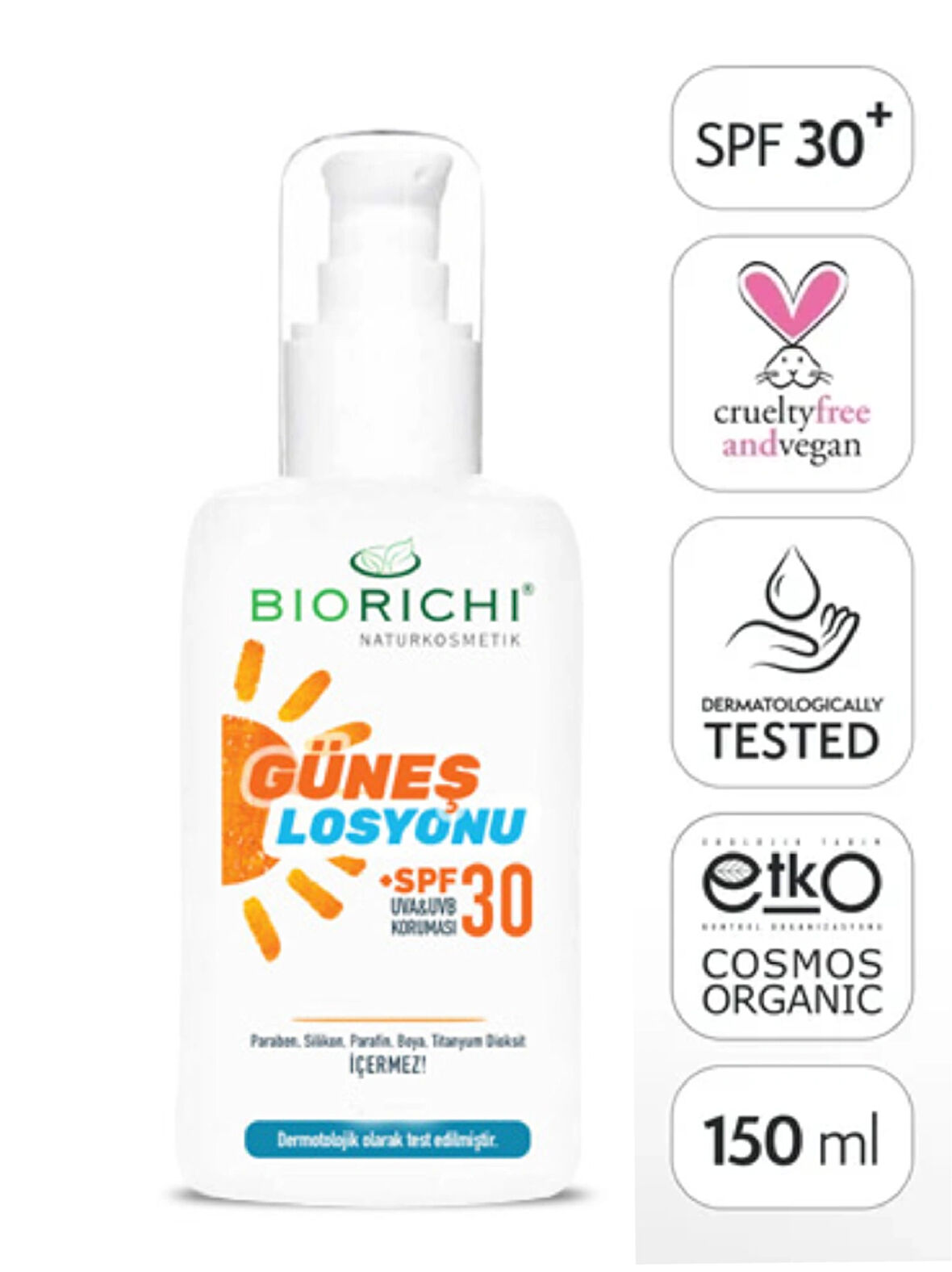 Güneş Losyonu 30 + SPF - UVA&UVB korumalı 150 ml