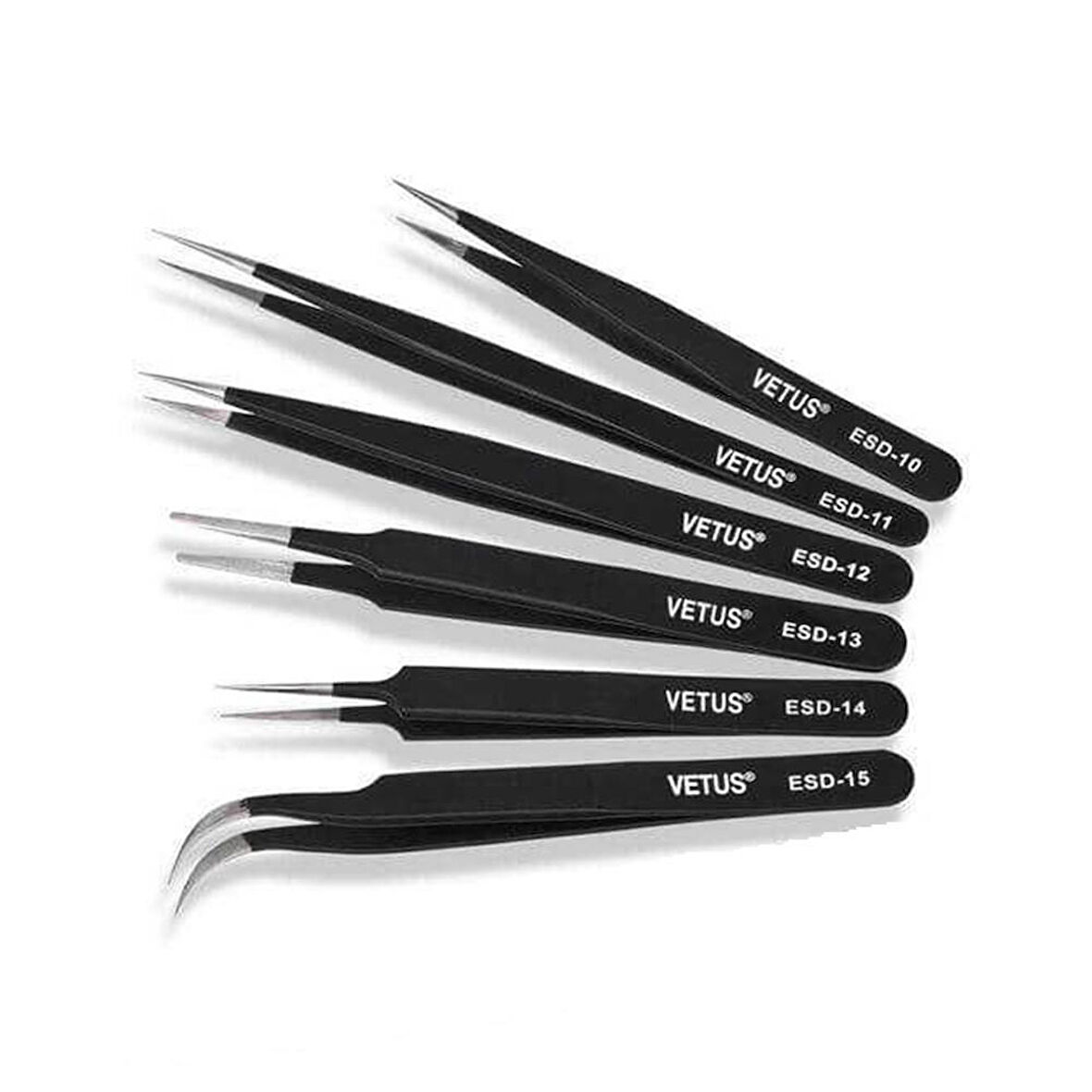 Esd Hassas Elektronik Cımbız Seti Antistatik Çelik Tweezer Set
