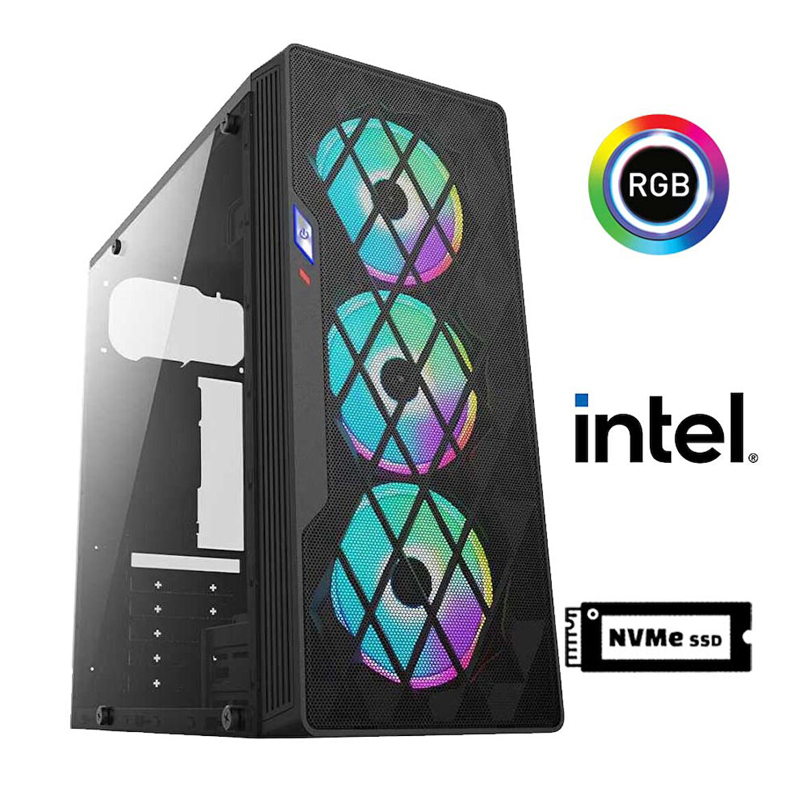 Xaser GX20  i5 3470 16GB Ram 512GB M.2 NVMe SSD 4GB GT740 Masaüstü Oyuncu Bilgisayarı