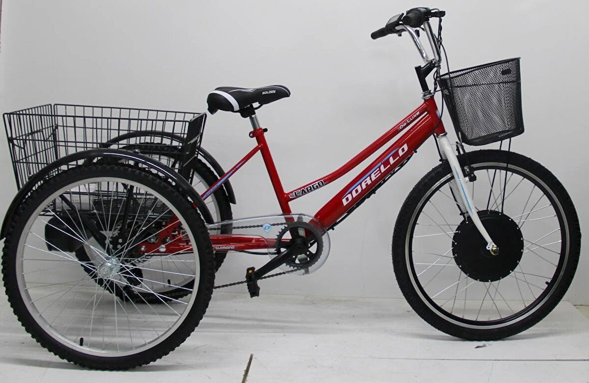 Dorello Elektrikli cargo Bisikleti 48 Dc. 1000 Watt Cargo Bisikleti 3 Tekerlek