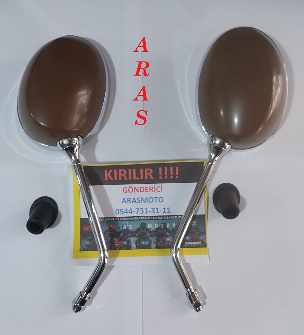 ARARO CAPPUCİNO 125 CC - 50 CC AYNA TAKIMI KAHVE RENK (KOYU KAHVE )- ARASMOTO