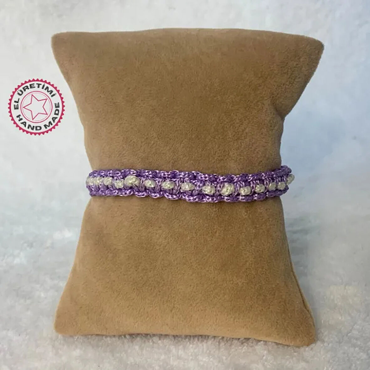 Uretti - Tuğba 9352 El Örgüsü Makrome İp Kız Çocuk Bileklik - Lila