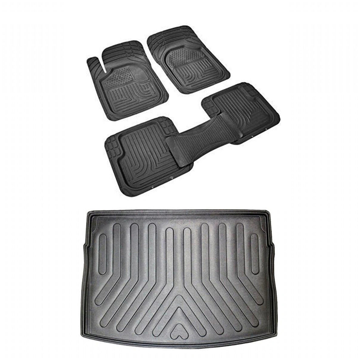 Honda City 2002-2008 3D Havuzlu Oto Paspas ve 3D Bagaj Havuzu Set