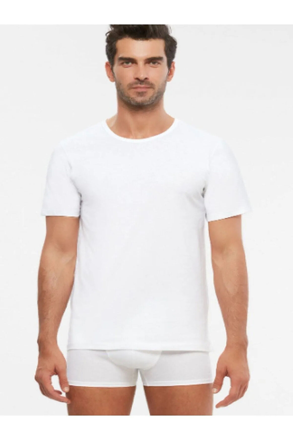 Erkek Beyaz Hulio 2'li T-shirt Atlet