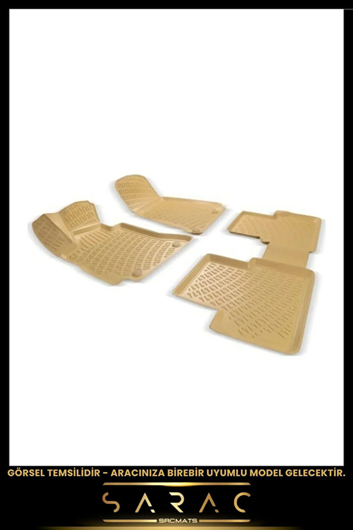 Toyota Corolla 2016 Model Bej Araca Özel 3d Havuzlu Paspas