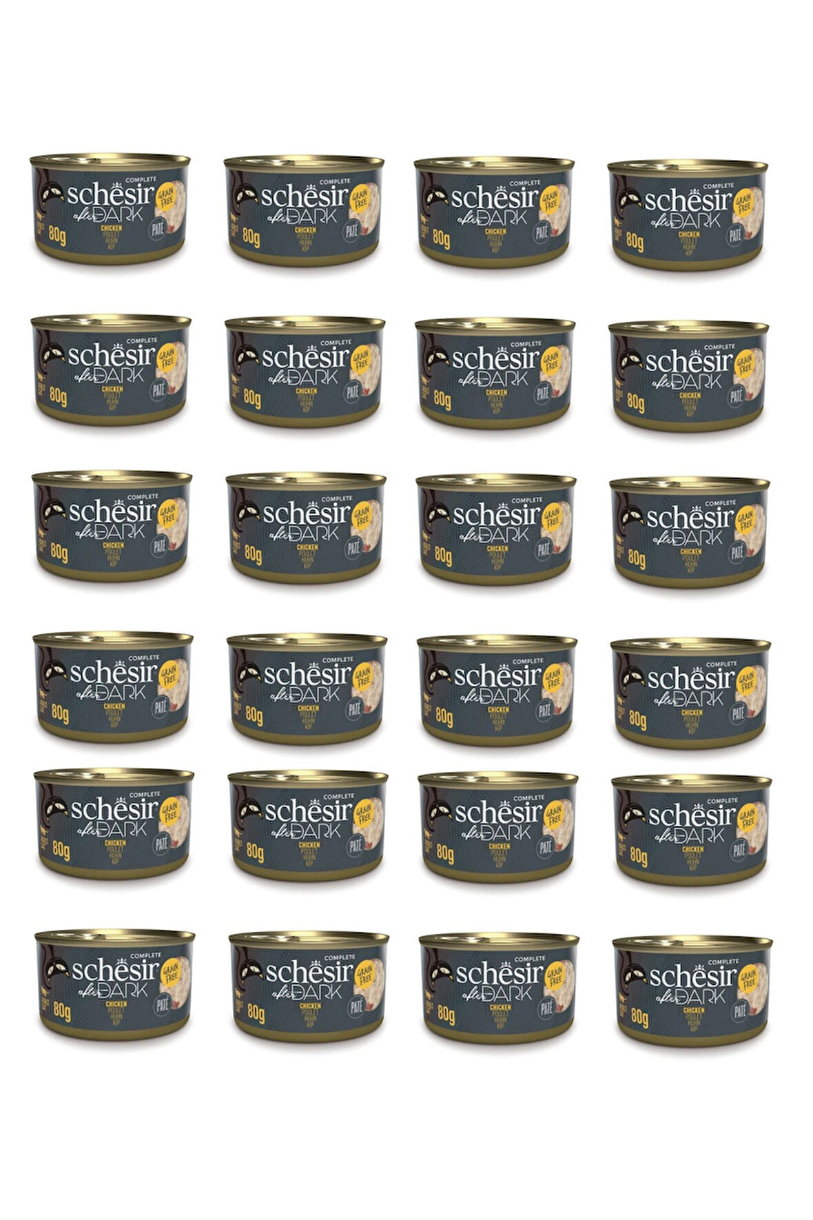 Schesir After Dark Pate Tavuklu Kedi Konserve 80 Gr. X 24 Adet
