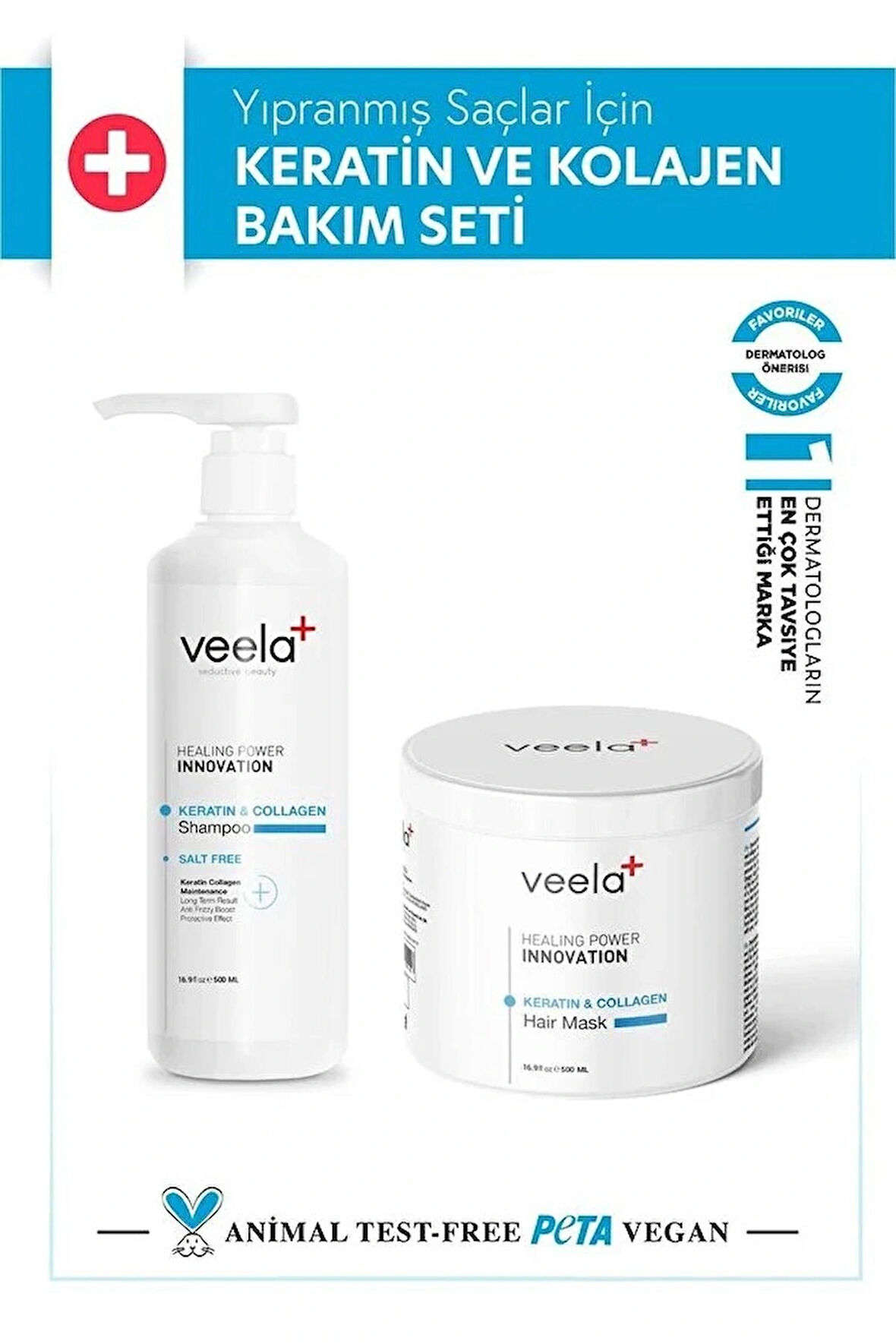 Yıpranmış Saçlar Için Keratin Ve Kolajen Bakım Seti