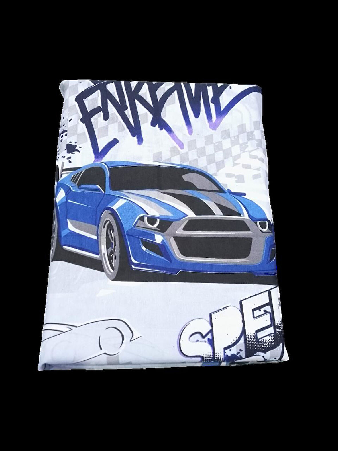 CEYLİN EKO TEK KİŞİLİK NEVRESİM TAKIMI SPEED ARABA MAVİ