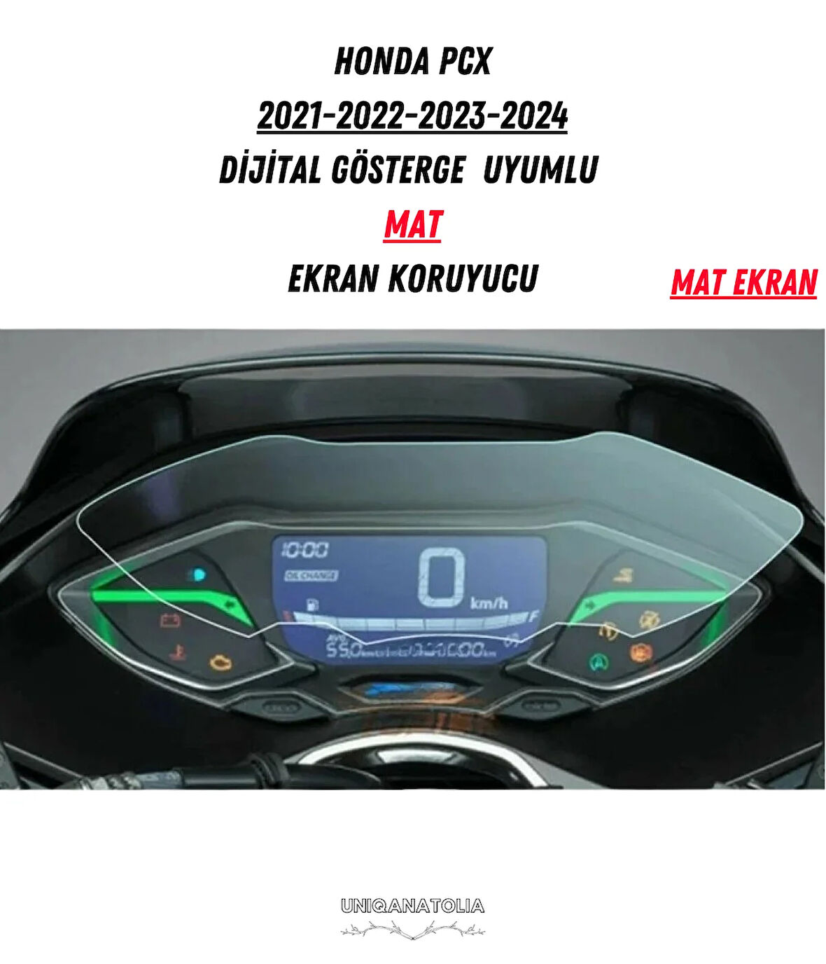 Honda Pcx 2021-2024 Dijital Gösterge Uyumlu Mat Ekran Koruyucu