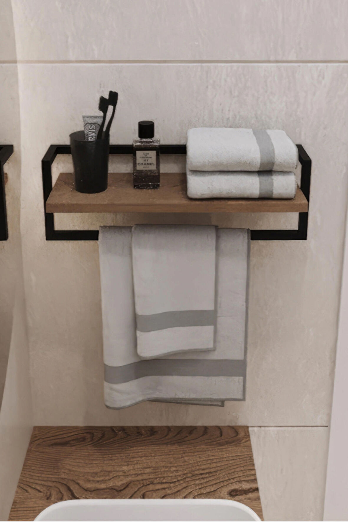Havluluk Banyo Rafı Sabunluk Şal Askılığı Havlu Askısı Banyo Mutfak Düzenleyici Çok Amaçlı Raf