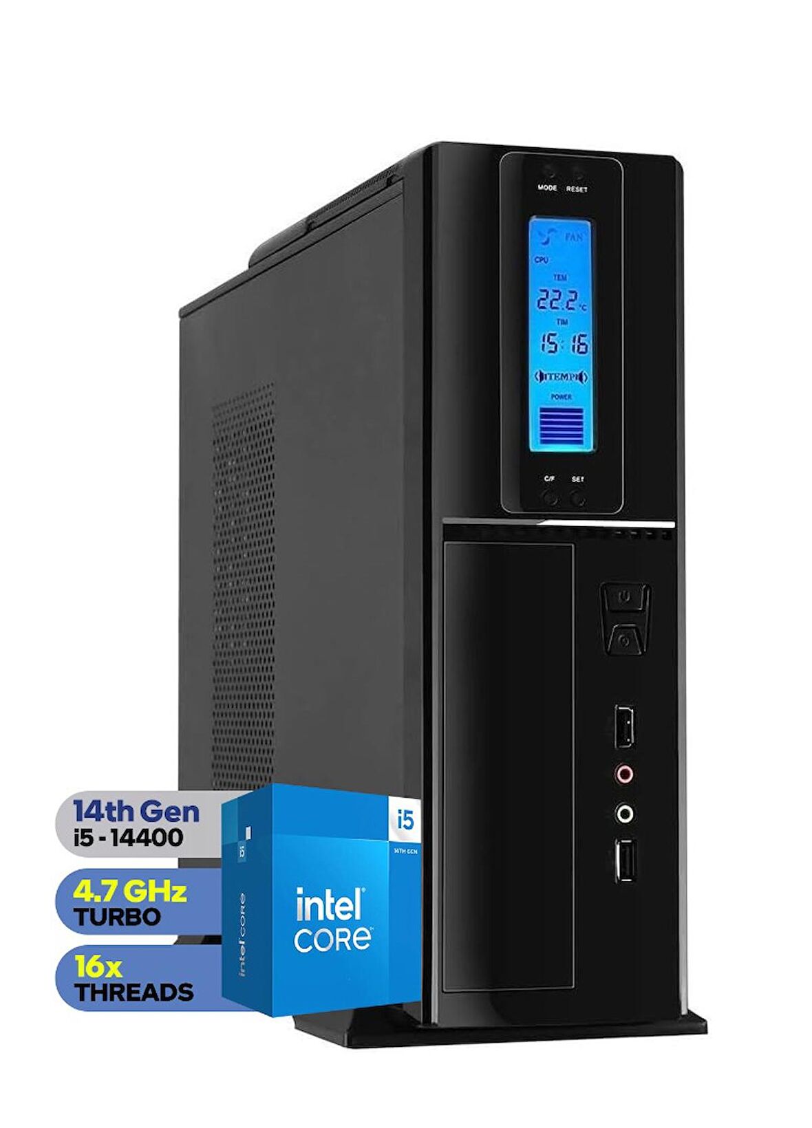 ZETTA FLEX PRO 450X İntel Core i5 14400 16GB DDR5 4TB SSD FREEDOS SFF SLİM MASAÜSTÜ BİLGİSAYAR ZET450X9562010